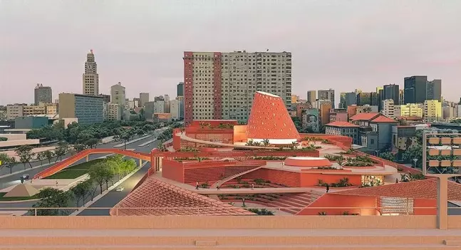 O projeto para a Praça Onze Maravilha, com a Biblioteca dos Saberes em primeiro plano